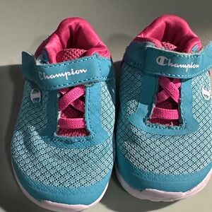 Champion Kids' Teal and Pink Sneakers - Bin 5